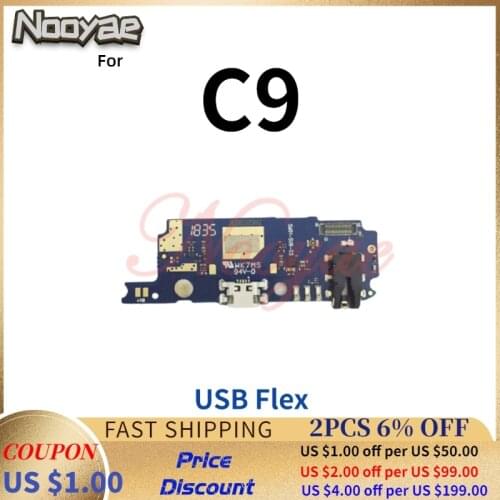 For Meizu C9 USB Dock Charging Port Plug Charger Flex Cable Headphone Audio Jack With Microphone MIC Board
