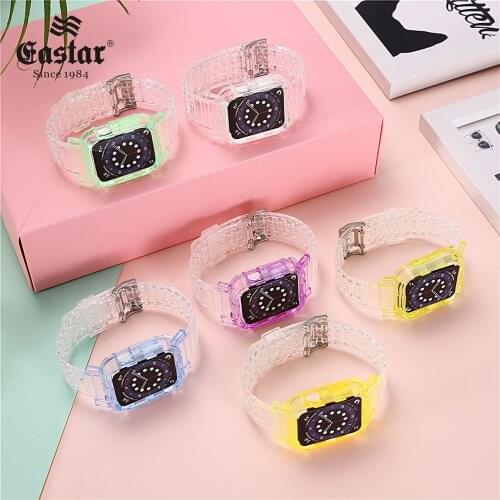 TPU Protective Case Sport Watchband for Apple Watch Band 44mm 40mm for iWatch Series 6 5 4 3 2 1 38mm 42mm Transparent Strap