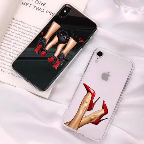 Yinuoda High heels Girl Woman Phone Case for iPhone 11 12 pro XS MAX 8 7 6 6S Plus X 5S SE 2020 XR case
