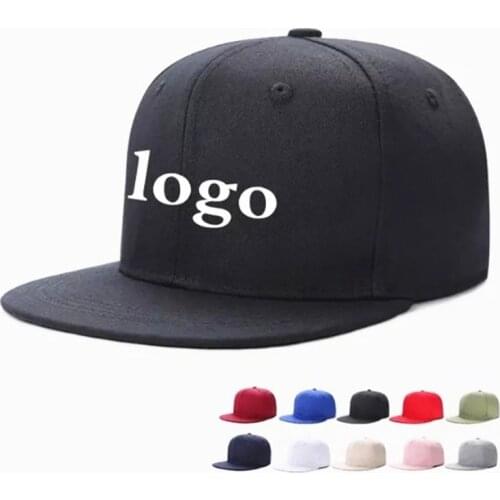 1pc DIY Customized LOGO Baseball Caps Adjustable Men Women Hip Hop Snapback Hats Embroidery Logo Text Name or Pictures Flat hat