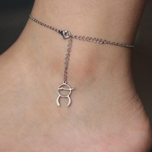 1 Pc Funny Bunny Stainless Steel Anklet Ankle Bracelets Foot Bracelet Fashion Sandals Jewelry Accessories For Women