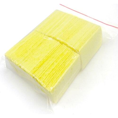100pcs High Temperature Sponge Clean Clear Tin Welding Soldering Iron Tip Cleaning Tool