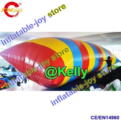 10x3m free air shipping big inflatable water catapult water blob for sale, giant inflatable air bag for water trampoline jump