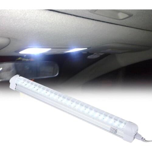 12V/24V 6000k 24 LED Truck Vehicle Conversion Lights Cab Lighting Work Light Bar White Large Interior Lights