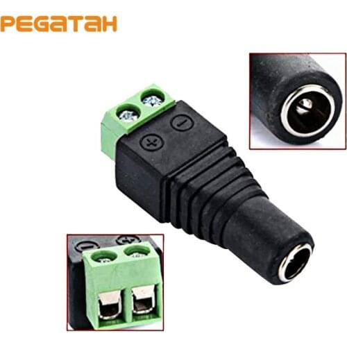 2/5/10PCS male DC Power Jack & Plug Screw-on Wire Connector for cctv camera