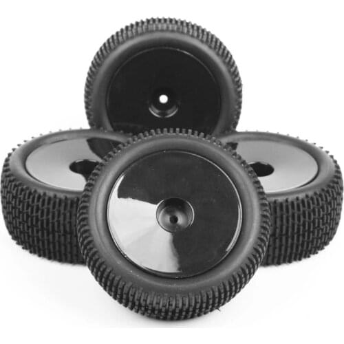 4PCS 12mm Hex 1/10 RC Buggy RC Off-Road Car Front&Rear Tyre Tire Wheels Rims For HSP RC