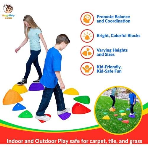 6/9/11pcs Child Stepping Stone Cross River Stone Balance Training Toy Single Bridge Kids Indoor Outdoor Toys Sport Game For Kids