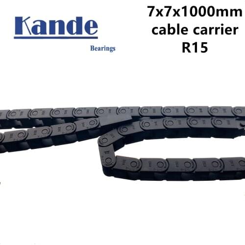 Kande Closed Plastic Transmission Drag Chain Wire Carrier with End Connector for CNC Router Machine Cable Carrier Openbuilds