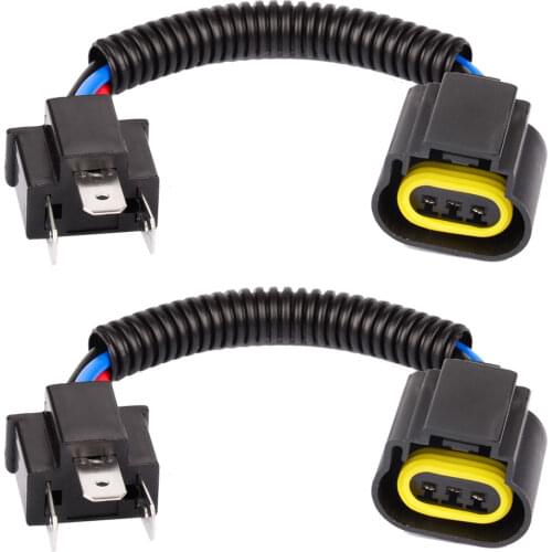 YUNPICAR H4 9003 HB2 Male to H13 9008 Female Adapter Retrofit Wiring Harness for LED Headlight Conversion Kit Connector Socket