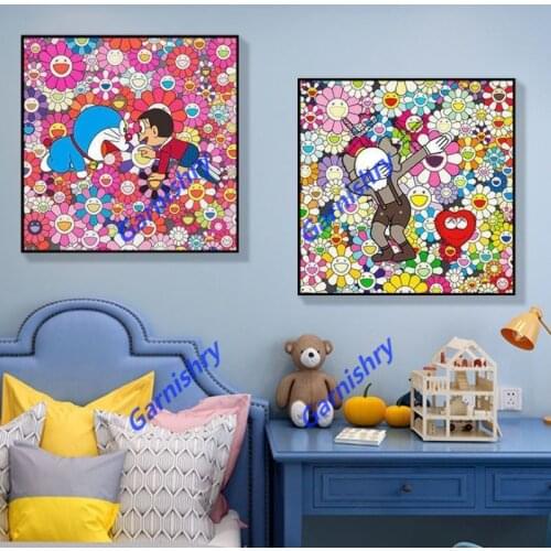 Robot Cat Sun Flower DIY 5D Daimond Embroidery Full Diamond Painting Mosaic Kids Room Decor Cross Stitch Kits Surprise Gift