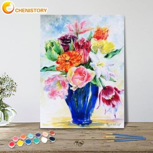 CHENISTORY Painting Flowers By Numbers China