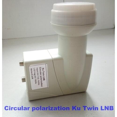 Circular polarization 10.75GHz Twin LNB Best Signal digital HD KU Band waterproof High Gain Low noise satellite Dish LNB