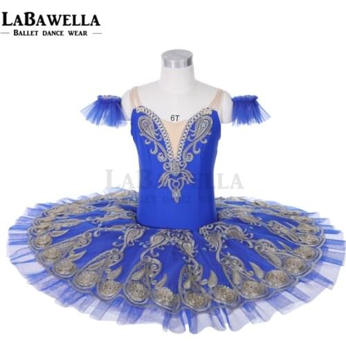 Royal Blue YAGP Professional Ballet Nutcracker Competiton Tutu Women Clasical Pancake Doll Tutu Costume Dress JY024