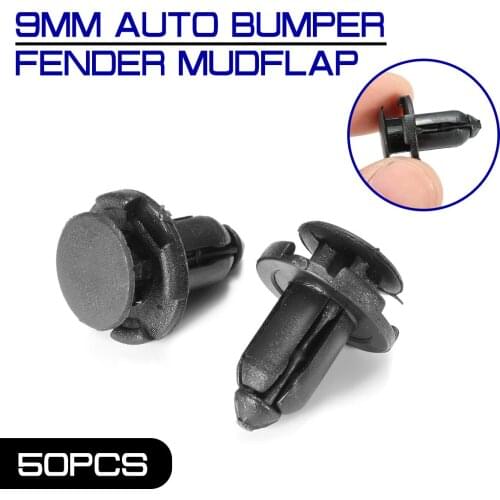 9mm 50pcs Auto Bumper Fender Mudflap for Mitsubishi Endeavor Outlander Splash Guard Rivet Push Clips Retainer