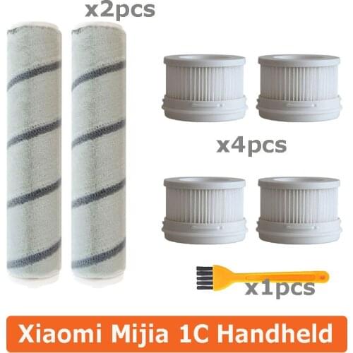 Hepa Filter Rolling Brush Replacement for Xiaomi Mijia 1C Handheld Wireless Vacuum Cleaner Roller Brushes Cleaning Brush parts
