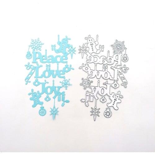 Julyarts Peace Love Metal Die Cut Craft Cutting Dies Card Making For Scrapbooking DIY Cards Stencil Paper Craft Handmade Album