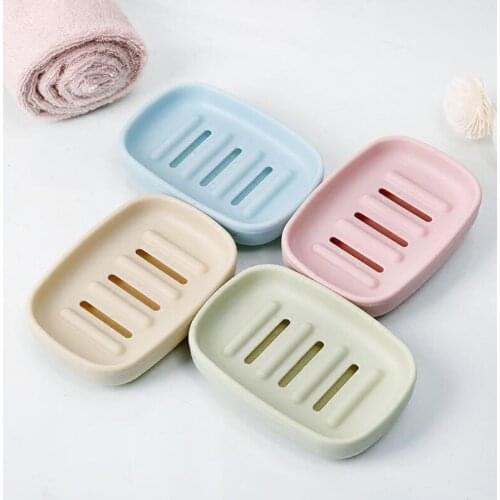 Creative Double draining soap holder Plastic Bath Shower Soap Dish Bathroom Non-slip soap box LX8646