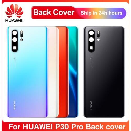 Battery Door For Huawei P30 Pro Rear Glass Door Housing Door Battery Cover With Lens For Huawei P30Pro
