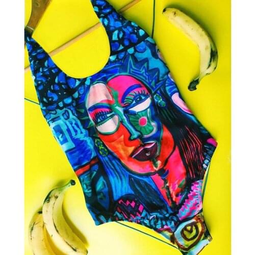 Sexy Print One Piece 2021 Swimsuit Closed Large Size Swimwear Push Up Women Flower Vintage Body Swim Beach Pool Bathing Suit