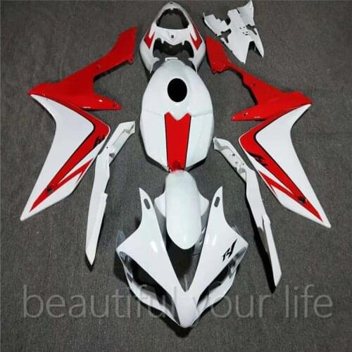 Injection mold motorcycle fairings for YZFR1 2007 2008 red white YZF R1 07 08 ABS plastic motor panels kit