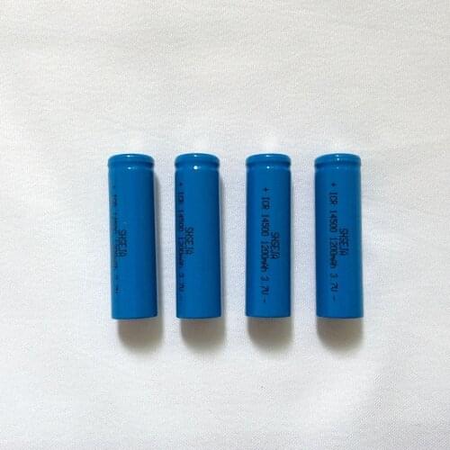 4Pcs/SHSEJA 14500 Battery 3.7V ICR14500 1200Mah Li-ion Rechargeable Battery Batteries Baterias Bateria For LED Flashlight