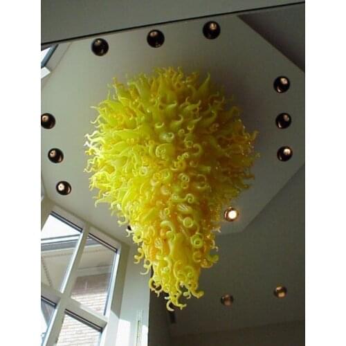 Modern Large Chihuly Handmade Blown Murano Glass Chandeliers LED Flush Mounted Chandelier Lighting