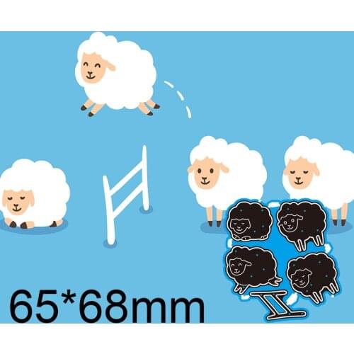 Metal Dies Four Cute Sheep New Stencils DIY Scrap Booking Paper Cards Craft Making Decoration 65*68mm
