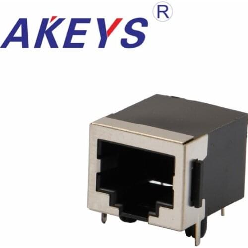 10PCS 56-8P8C single port shielding 90 degree PCB modular jack RJ45 connector