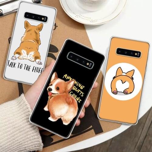 Cartoon Corgi Super Cute Dog Silicon Phone Case For Samsung Galaxy A51 A71 A70 A50 A40 A30 A20E A10S A01 A21 A6 A7 A8 A9 Plus