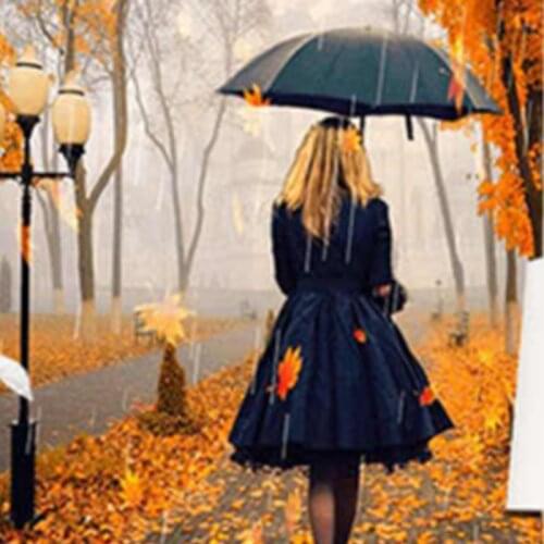 Maple Tree Beauty Figure Painting By Numbers For Kits HandPainted On Canvas With Framed Oil Picture Drawing Coloring By Number