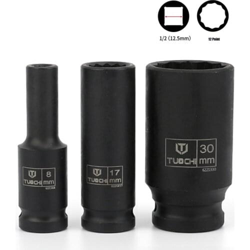 1PCS 1/2" Drive Torx Impact Socket Set 12-point CR-MO Ratchet Wrench Adapter 8-41MM Air Pneumatic Sockets Wrench Head Hand Tool