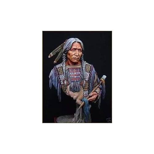 Resin Kits 1/ 10 sitting bull leader bust Resin Model DIY TOYS