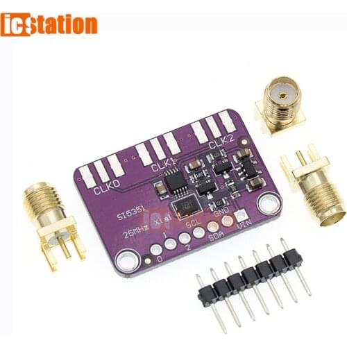 1pcs CJMCU-5351 Si5351A Si5351 I2C Clock Generator Breakout Board Signal Generator PLL Clock Divider 8KHz-160MHz for Arduino