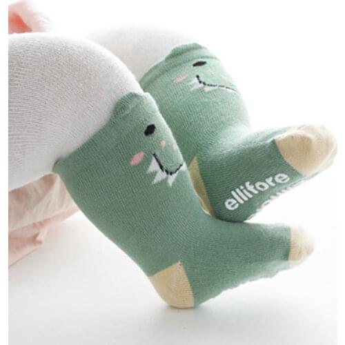 Baby Boy Girl Socks Antiskid Animal Dinosaurs Print Newborn Baby Floor Socks Toddler Boy Girl Cartoon Stereo Socks Kids Infant