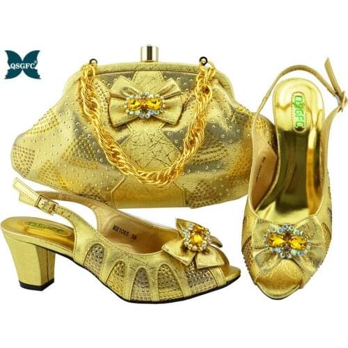 New Arrival Italian Party Shoes with Matching Bags for Shoe and Purse Italian Design Set Womens Party Pumps Italian High heel