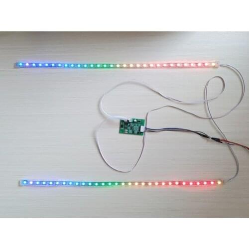 0.5Meter Colorful LED Music Spectrum Dual 30 Level Indicator Audio Flexible Sound Remote Control Soft strip DC 5V