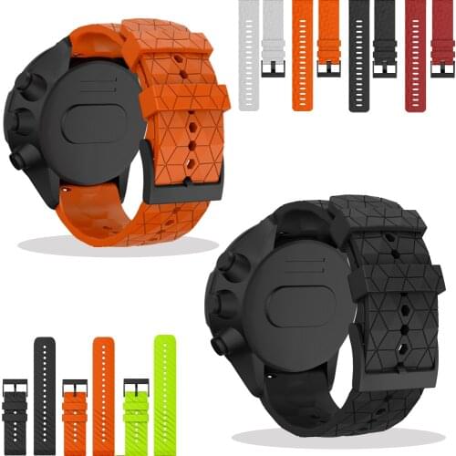 High Quality Correa Silicone Strap For Suunto 7/Suunto 9 baro/Suunto Spartan Sport Wrist HR / Suunto D5 Watch band 24mm Bracelet