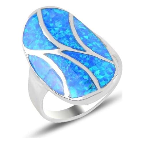 Silverlina Sterling Silver Opal Gemstone Ring