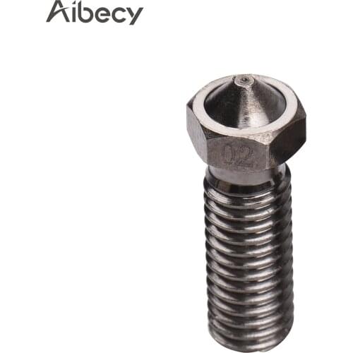 3D Printer Nozzle 0.2/0.3/0.4/0.5/0.6/0.8/1.0mm Hardened Steel Tool M6 Thread Extruder Print Head High Temperature Resistant