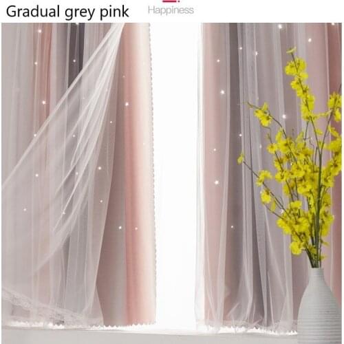 Modern gradient Colors short Curtains for Living Room Bedroom Kitchen Tulle Curtains and Blackout curtains for Shading curtains