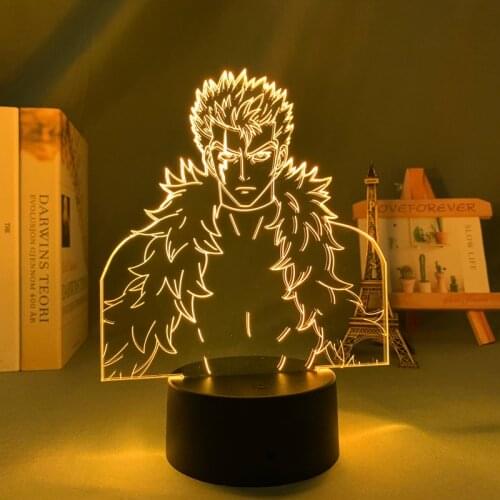 Manga Fairy Tail Laxus Dreyar Led Lamp for Child Bedroom Decor Night Light Birthday Gift Room Desk Anime 3d Light Fairy Tail