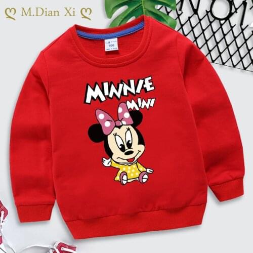 2020 Spring and Autumn New Boys and Girls Cartoon Print Hooded Sweater Baby Hooded Long-sleeved Bottoming Childrens Clothing