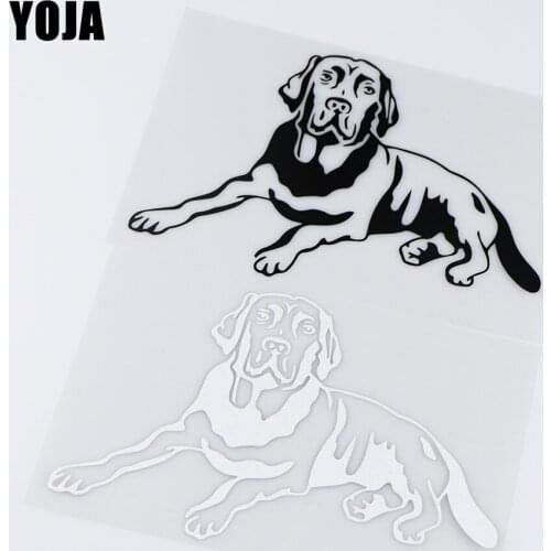 YOJA 18.7X12.3CM Labrador Lovely Dog Bumper Decoration Car Sticker Vinyl Decals ZT4-0108