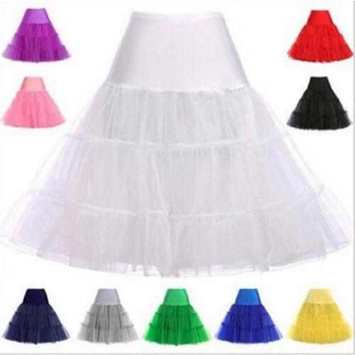 Short Jupon Fille Vintage Womens 50s Petticoat Skirts Crinoline Tutu Crinoline Underskirts enagua vestido corto CQ042