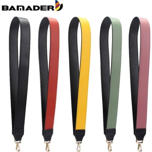 BAMADER Women Wide Shoulder Straps Genuine Leather Versatile Bag Strap High-quality Bag Accessories Colorful Shoulder bag Strap
