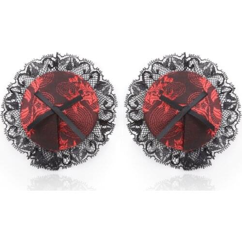 1 Pairs sexy Lace Pasties Stickers Self-adhesive Silicone Nipple Breast Pasties Cover Reusable Erotic Accessori Women Lingerie