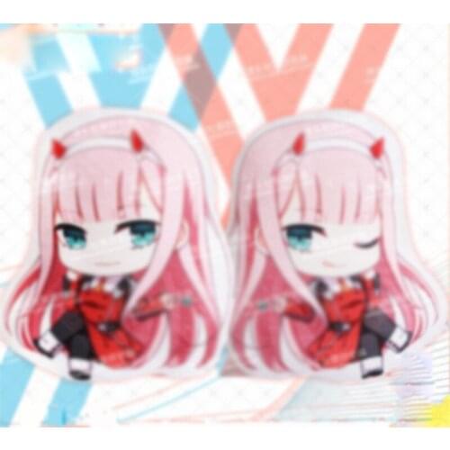 1pcs New Cartoon Plush Two-sided Printed Pillow Anime DARLING in the FRANXX Toy Stuffed Doll Sofa Cosplay Decor New Year Gifts