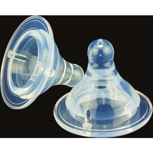 2PC Silicone Gel Wide Mouth Thick Matte Baby Infant Kids Teether Care Milk Feeding Bottle Pacifier Teat Breast Nipple Cross Hole