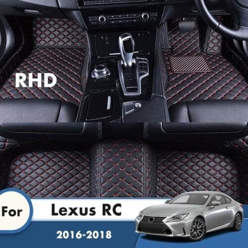 RHD Car Floor Mats For Lexus RC 2018 2017 2016 Waterproof Carpets Custom Auto Styling Foot Pads Car Accessories Interior Covers