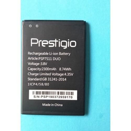 B-TAIHENG New Replacement PSP7511 Battery for Prestigio Muze B7 PSP7511 DUO PSP7511DUO Mobile Phone 3.8V 2300mAh